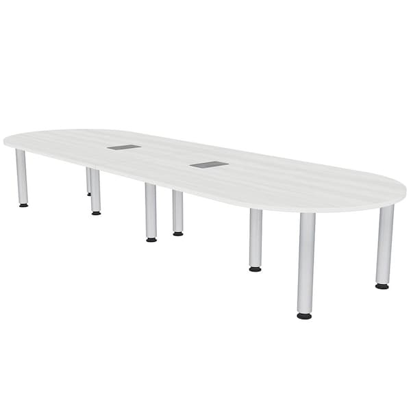 Skutchi Designs 45 in W, 120 in L, 29 in H, Engineered Wood Top, White H-RAC-46119PT-WC-EL - main